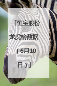 恒宝股份龙虎榜数据（6月10日）