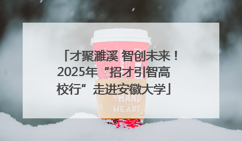 才聚濉溪 智创未来！2025年“招才引智高校行”走进安徽大学
