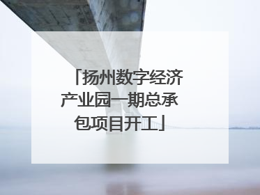 扬州数字经济产业园一期总承包项目开工