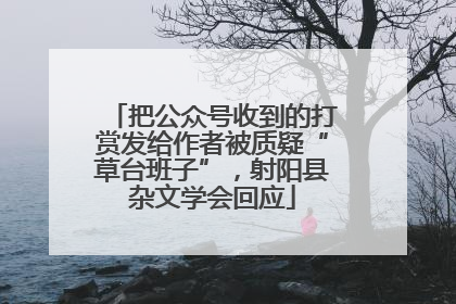 把公众号收到的打赏发给作者被质疑“草台班子”，射阳县杂文学会回应