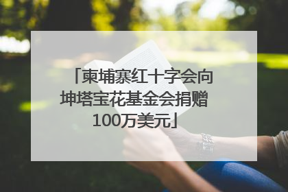柬埔寨红十字会向坤塔宝花基金会捐赠100万美元