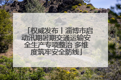 权威发布丨淄博市启动汛期暑期交通运输安全生产专项整治 多维度筑牢安全防线