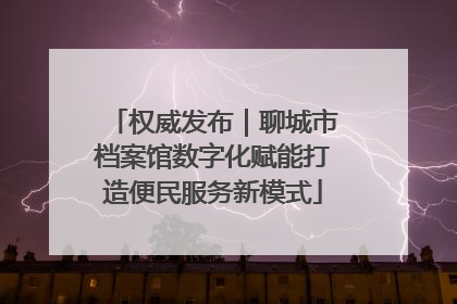 权威发布｜聊城市档案馆数字化赋能打造便民服务新模式