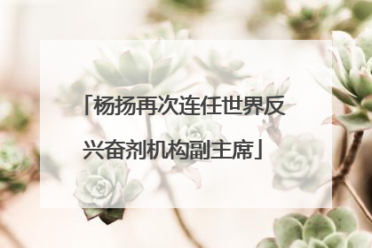 杨扬再次连任世界反兴奋剂机构副主席