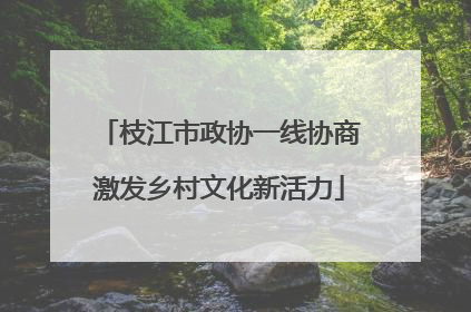 枝江市政协一线协商激发乡村文化新活力