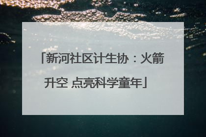 新河社区计生协：火箭升空 点亮科学童年