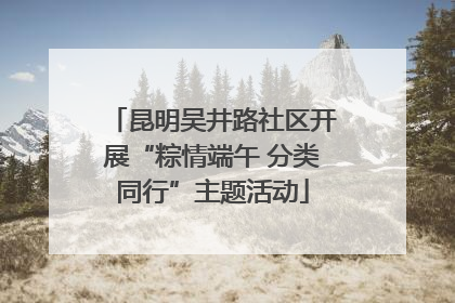昆明吴井路社区开展“粽情端午 分类同行”主题活动