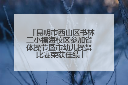昆明市西山区书林二小福海校区参加省体操节暨市幼儿操舞比赛荣获佳绩