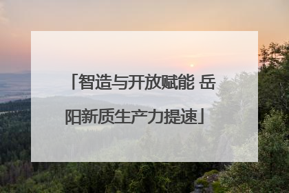 智造与开放赋能 岳阳新质生产力提速