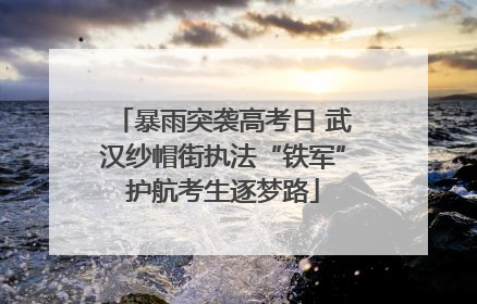 暴雨突袭高考日 武汉纱帽街执法“铁军”护航考生逐梦路