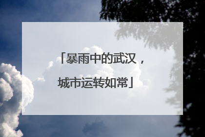 暴雨中的武汉，城市运转如常