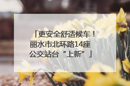 更安全舒适候车！丽水市北环路14座公交站台“上新”