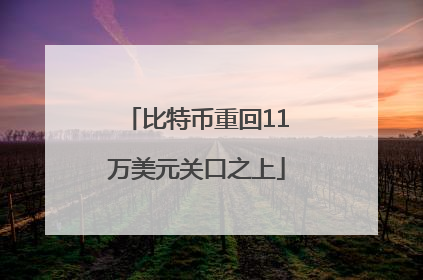 比特币重回11万美元关口之上