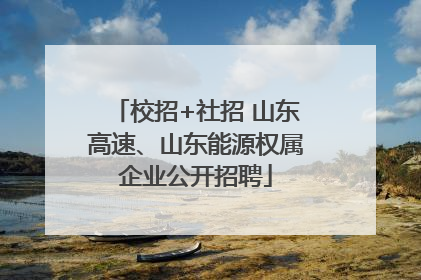 校招+社招 山东高速、山东能源权属企业公开招聘
