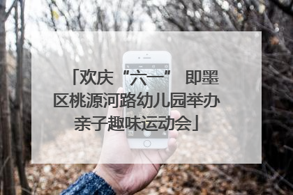 欢庆“六一” 即墨区桃源河路幼儿园举办亲子趣味运动会