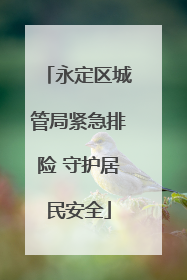 永定区城管局紧急排险 守护居民安全