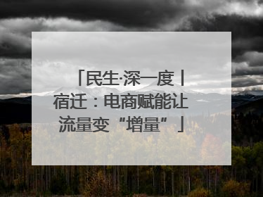 民生·深一度丨宿迁：电商赋能让流量变“增量”