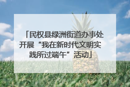 民权县绿洲街道办事处开展“我在新时代文明实践所过端午”活动