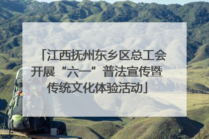 江西抚州东乡区总工会开展“六一”普法宣传暨传统文化体验活动