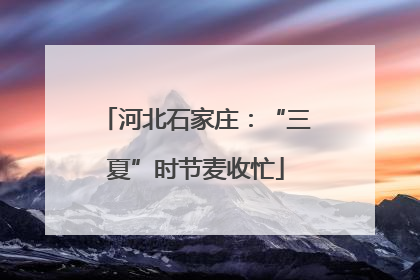 河北石家庄：“三夏”时节麦收忙