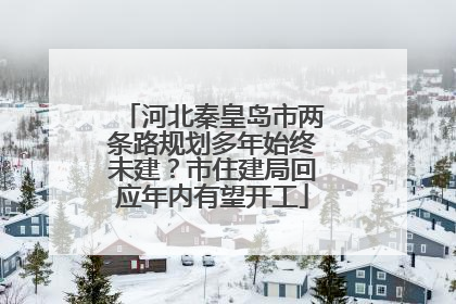 河北秦皇岛市两条路规划多年始终未建？市住建局回应年内有望开工