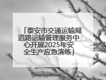 泰安市交通运输局道路运输管理服务中心开展2025年安全生产应急演练