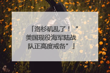 洛杉矶乱了！“美国现役海军陆战队正高度戒备”