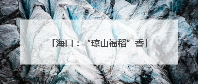 海口：“琼山福稻”香