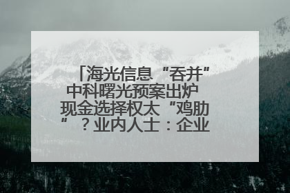 海光信息“吞并”中科曙光预案出炉 现金选择权太“鸡肋”？业内人士：企业不想大量现金流出