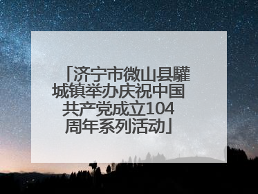 济宁市微山县驩城镇举办庆祝中国共产党成立104周年系列活动