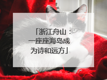 浙江舟山：一座座海岛成为诗和远方