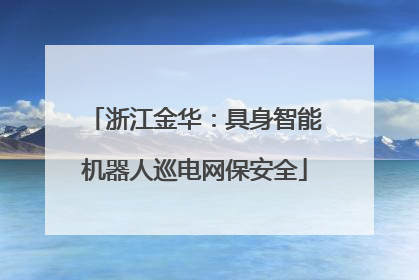 浙江金华：具身智能机器人巡电网保安全