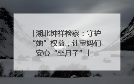 湖北钟祥检察：守护“她”权益，让宝妈们安心“坐月子”