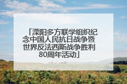 溧阳多方联学组织纪念中国人民抗日战争暨世界反法西斯战争胜利80周年活动