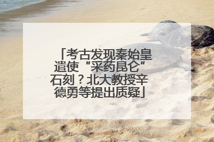 考古发现秦始皇遣使“采药昆仑”石刻？北大教授辛德勇等提出质疑