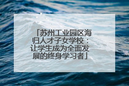 苏州工业园区海归人才子女学校：让学生成为全面发展的终身学习者