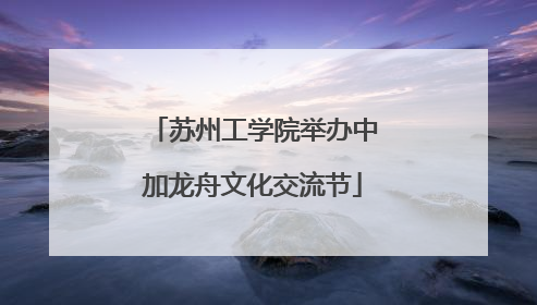 苏州工学院举办中加龙舟文化交流节