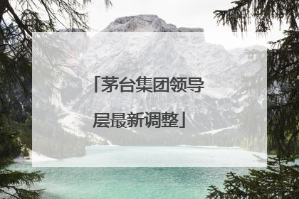 茅台集团领导层最新调整