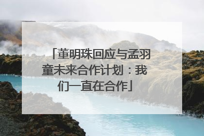 董明珠回应与孟羽童未来合作计划：我们一直在合作