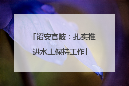 诏安官陂：扎实推进水土保持工作