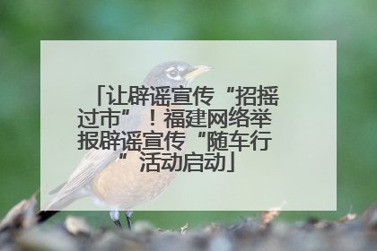 让辟谣宣传“招摇过市”！福建网络举报辟谣宣传“随车行”活动启动
