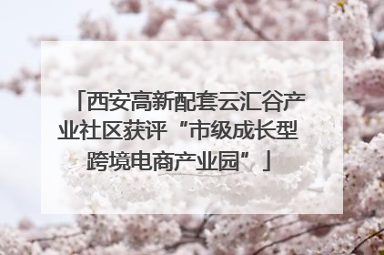 西安高新配套云汇谷产业社区获评“市级成长型跨境电商产业园”
