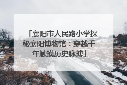 襄阳市人民路小学探秘襄阳博物馆：穿越千年触摸历史脉搏