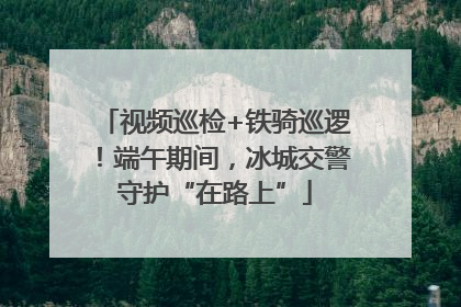 视频巡检+铁骑巡逻！端午期间，冰城交警守护“在路上”