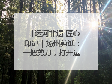 运河非遗 匠心印记｜扬州剪纸：一把剪刀，打开运河千年风韵