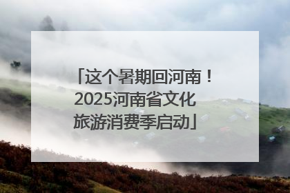 这个暑期回河南！2025河南省文化旅游消费季启动