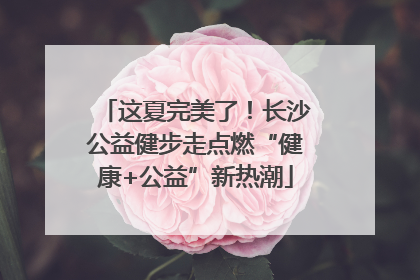 这夏完美了！长沙公益健步走点燃“健康+公益”新热潮