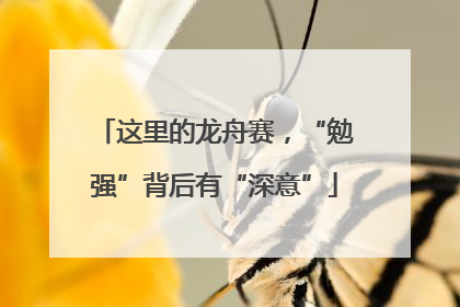 这里的龙舟赛，“勉强”背后有“深意”