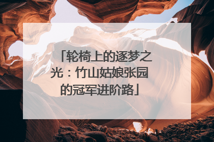 轮椅上的逐梦之光：竹山姑娘张园的冠军进阶路