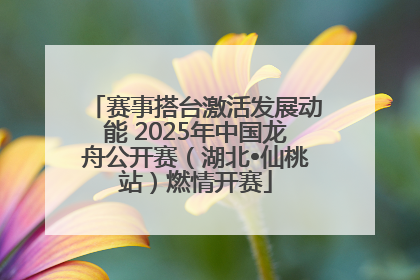 赛事搭台激活发展动能 2025年中国龙舟公开赛（湖北•仙桃站）燃情开赛